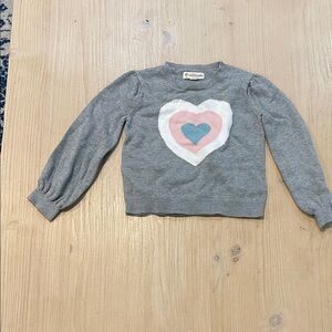 Tucker and Tate girls 2t Gray Kids Heart Sweater